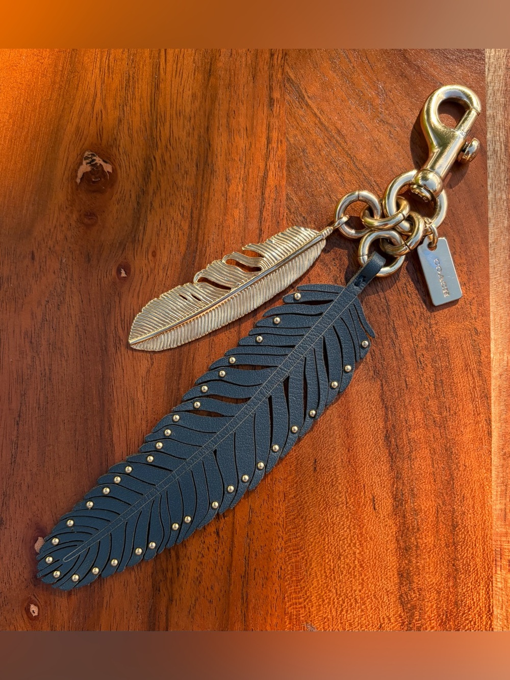 Coach Western Rivet Feather Bag Charm EUC - Picture 11 of 11